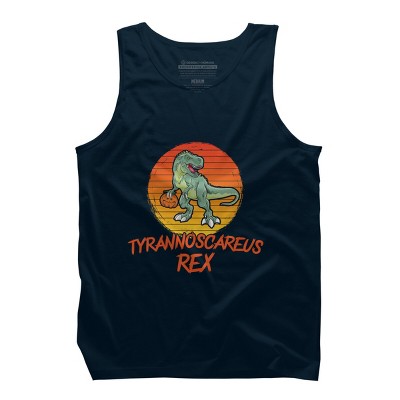 Men's Design By Humans Tyrannoscareus Rex Funny Dinosaur Halloween Costume By rawresh6 Tank Top