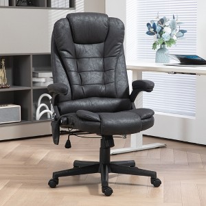 Ridstar 6 Point Vibrating Massage Office Chair with Lumbar Heat-Black - 1 of 4