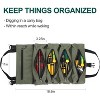MaseiKar Tool Bag Roll Up,Heavt Duty Tool Organizer Portable Tool Storage Bags Waterproof Oxford Cloth-Zipper Pouch for Men Mechanic, Green - 3 of 4
