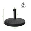 Tangkula 49lbs Round Patio Umbrella Base Outdoor Resin Umbrella Stand W/ Rattan Design, Adjustable Knob - image 4 of 4