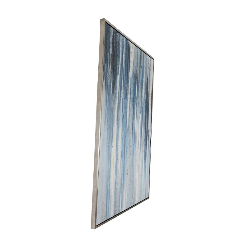 Canvas Abstract Framed Wall Art with Silver Frame Blue - Olivia &#38; May, 3 of 6