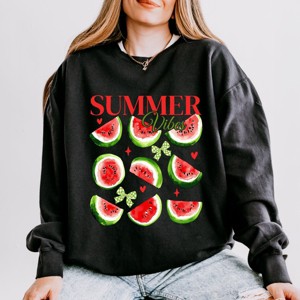 Simply Sage Market Watermelon Chart Summer Vibes Lightweight Garment Dyed Sweatshirt - 1 of 4