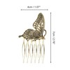 Unique Bargains Women's Portable Butterflies Side Comb Vintage Gold Tone 1 Pc - 2 of 4