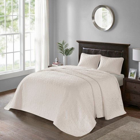 Vancouver Quilted Coverlet Set (Full/Queen) Ivory - 3-Piece : Target