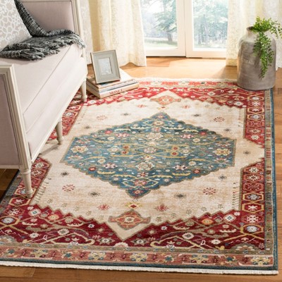 Handmade Reversible Blue and Red Synthetic 8' x 10' Area Rug