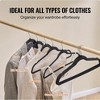 Wikineon Velvet Hangers 50 Pack - Black Non-Slip Hangers with 360-Degree Swivel Hooks for Tidy Closet Organization - 2 of 4