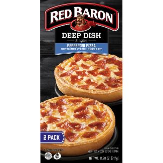Red Baron Deep Dish Singles Pepperoni Frozen Pizza - 11.2oz
