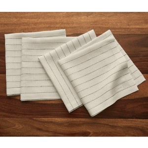 Solino Home Striped Linen Dinner Napkins | Pinstripe - 1 of 4