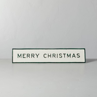 Merry Christmas Seasonal Sign Green/Cream - Hearth & Hand™ with Magnolia