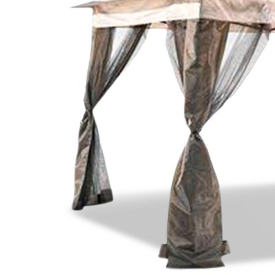10x10 Brown and Black Steel Frame Pop-Up Pagoda Gazebo