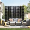 VEVOR Metal Privacy Screen, 47" W x 72" H, Outdoor Privacy Screens 5-Panel, Freestanding Outdoor Divider with Stand, Black - 2 of 4
