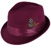 Kenny K Men's Dressy Faux Felt Fedora with Feather - 4 of 4