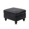 Benito 26.5" Wide Contemporary Genuine Leather Ottoman for Living Room | ARTFUL LIVING DESIGN - image 4 of 4