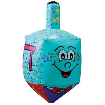 Rite Lite 24" Hanukkah Inflatable Smiley Face Dreidel Decoration - Blue/Red