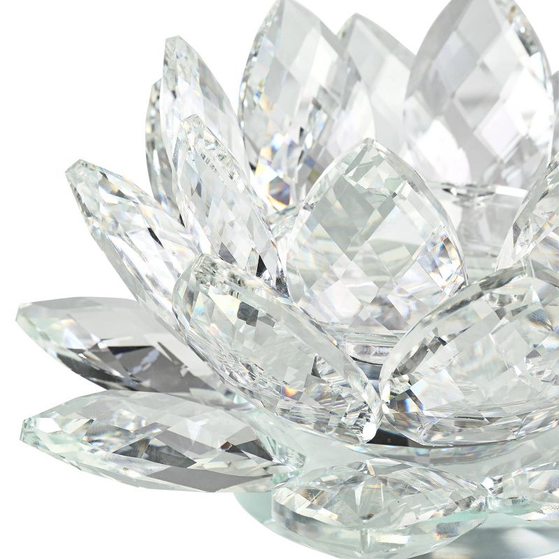 Dahlia Studios Clear Crystal 8 3/4" Wide Lotus Candle Holder, 3 of 6