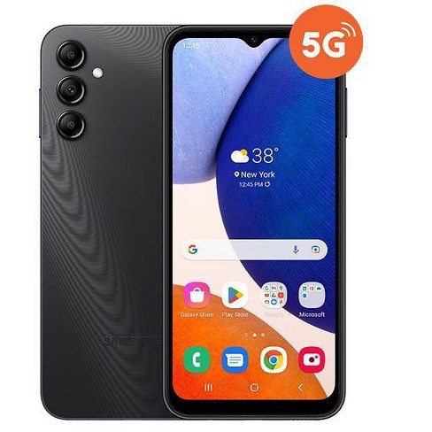 Consumer Cellular Samsung Galaxy A14 5g (64gb) - Black : Target