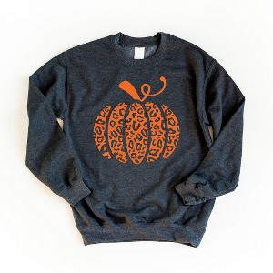 Simply Sage Market Women's Graphic Sweatshirt Orange Leopard Pumpkin - 1 of 2