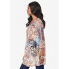 Roaman's Women's Plus Size V-Neck Printed Tunic - 4 of 4