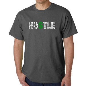LA Pop Art Men's Word Art T-shirt - Hustle - 1 of 4