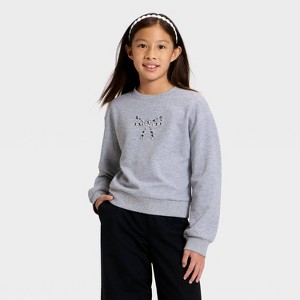 Girls' French Terry Pullover Sweatshirt - Cat & Jack™ - 1 of 4