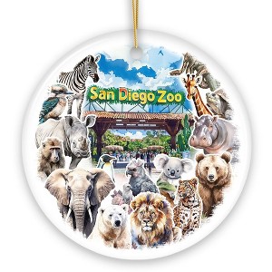 Artistic San Diego Zoo Classic Handcrafted Ornament, California State Ceramic Souvenir and Tree Decor| OrnamentallyYou - 1 of 4