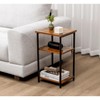 MAYEERTY 3 Layer End Table with Adjustable Height, Small Bedside Table, Storage Shelf, Suitable for Bedroom, Living Room, Office - 2 of 4