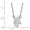 Black Bow Jewelry 14k White Gold Wisconsin Badgers NCAA Necklace 18 Inch - 2 of 4