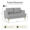 GYIIYUO Loveseat Sofa 56", Upholstered Small Couches for Small Spaces, Mid Century Love Seat Couches for Living Room - 3 of 4