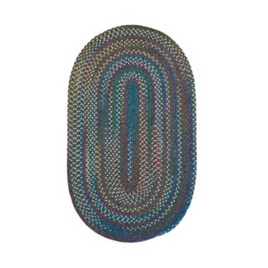 Colonial Mills New England Braid Braided Rug, Dusk Blue 5' x 8', Oval Shape - 1 of 4
