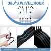 HOUSE DAY 17.5 Inch Black Hook Velvet Hangers 60 Pack - 2 of 4