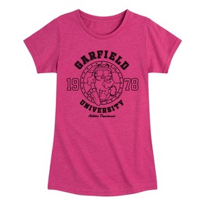 Girls' - Garfield - Ath Dept Running Fitted Short Sleeve Graphic T-Shirt - 1 of 4
