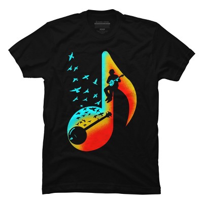 Men's Design By Humans Music Banjo Player By Barmalizer T-Shirt