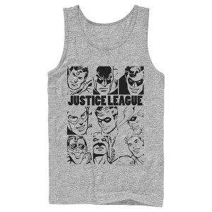 Men's Justice League Vintage Hero Panels Tank Top - 1 of 4