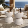 Artloge Lightweight Concrete Round Accent Sofa Side Table Occasional Chair End Table - 3 of 4