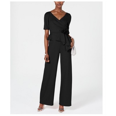 Adrianna Papell Womens Rosette Jumpsuit