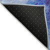 Purple And Navy Blue Abstract Washable Indoor Outdoor Area Rug - 4 of 4