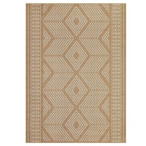 Washable Modern Geometric Rug Non Slip Low Pile Rug Soft Contemporary Throw Floor Cover Foldable Indoor Carpet for Living Room Bedroom Playroom - 1 of 4