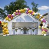 VisioGear Canopies and Gazebos, Outdoor Gazebos with Removable Sidewalls, Gazebo Pavilion for Party, White, 235.82"*464.17"*145.67" - 3 of 4
