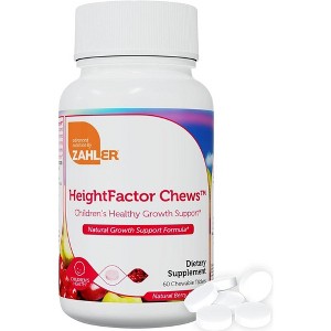 Zahler HeightFactor Chews, Natural Growth Support Formula, Natural Berry Flavor, Kosher Dietary Supplement - 60 Chewable Tablets - 1 of 4