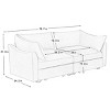 2-Seater Sofa with Pull-Out Storage Drawers, Sofa with Crescent Armrests and Piped Edge, Upholstered Chenille Sofa with Cushion-Coolbibila - 4 of 4