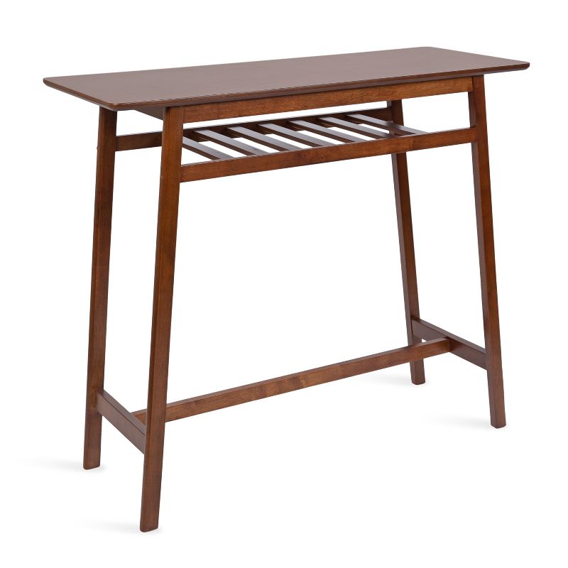 Kate and Laurel Morreau Wood Pub Table, 48x19x43, Walnut Brown, 1 of 13