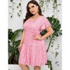 LXT- Women's Plus Size Square Neck Ruffle Sleeve Flowy Floral Summer Midi Dress with Pockets - 2 of 4