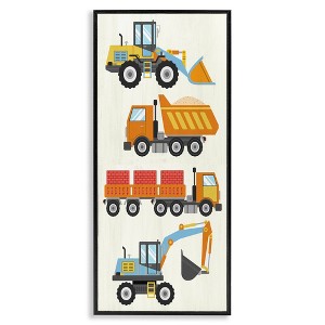 Stupell Industries Playful Construction Vehicles Framed Giclee Art - 1 of 4