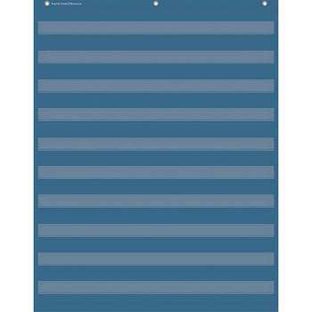 Teacher Created Resources® Slate Blue 10 Pocket Chart, 34" x 44"