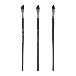 Black Swan Synthetic Red Sable Paint Brushes Angular Sets of 2- Professional Quality Long Handle Paint Brushes in Assorted Shapes and Sizes for Oil, - 1 of 4