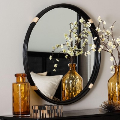 bali & pari Fenicia Round Rattan Wall Mirror