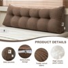 Soft Wedge Teddy Velvet Headboard Pillow w/ Side Pocket - PP Cotton Filled, Triangular Backrest Cushion for Dorm Bed - 2 of 4
