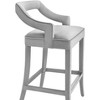 Tiffany Velvet Stool Grey Counter Height - 4 of 4