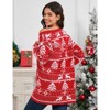 Coolmee Ugly Christmas Cardigan Sweaters for Women Casual Long Sleeve Open Front Knit Cardigan Funny Sweater - 3 of 4