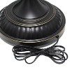 1-Light Classic Torchiere Floor Lamp with Marbleized Glass Shade - Lalia Home - 2 of 4
